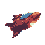 scrolling side view combat spaceship 