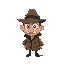 a detective with a hat
