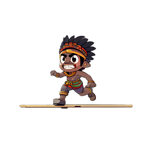 taino indian running for a 2d platform game