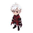  the character must be male, have white hair and wear a black and red outfit