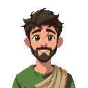a male hebrew disciple, green clothes