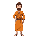a male hebrew disciple, orange clothes