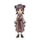  a sick girl, ancient clothes
