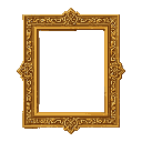 an ornate ancient hebrew portrait frame, square, big blank space