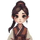  a sick girl, ancient clothes