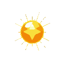 golden glowing orb, rays emanating