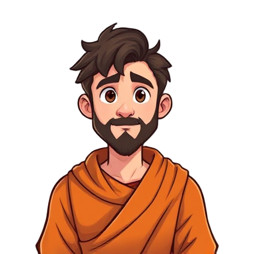 a male hebrew disciple, orange clothes