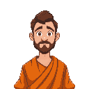 a male hebrew disciple, orange clothes