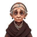  a sick elderly woman, ancient jewish clothes