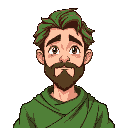a male hebrew disciple, green clothes
