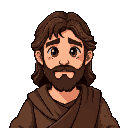 jesus christ, brown robes