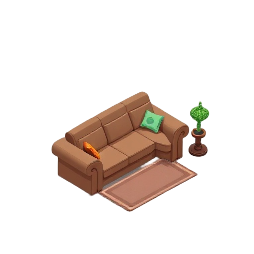brown sofa