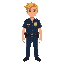 police man, blonde hair, blue eyes