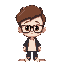 boy with glasses, brown hair