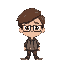 boy, brown hair, middle part haircut, glasses