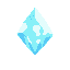 a floating crystal