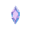 a floating crystal