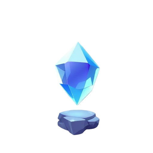 a floating crystal