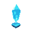 a floating crystal