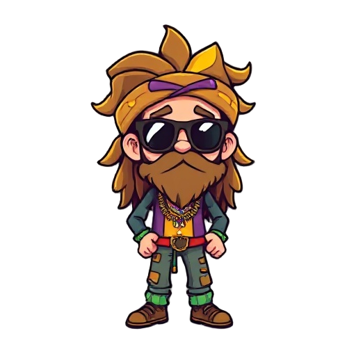 64 bit hippie stoner dude