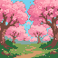 sakura forest with great detail