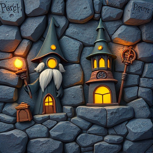 wizards themed wall texture