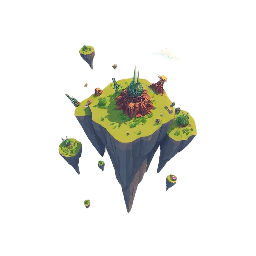flying islands, sky, post apocalyptic