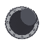an open round sewer drain in an urban alley or roadside. the heavy round metal cover is pushed aside. looking from the side of the hole, not in it