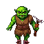 a goblin armed with a spike club