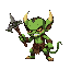 a goblin armed with a spike club