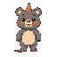 cute bear character like party animals 