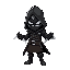 dark assasin with two knifes