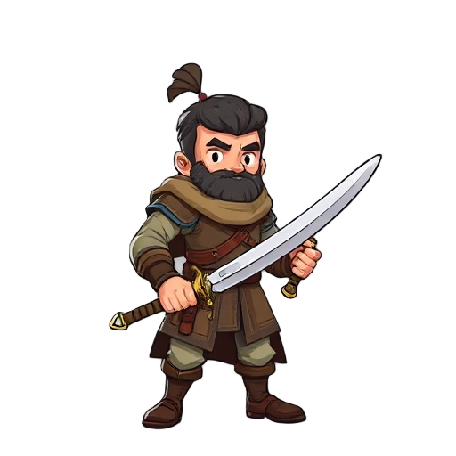 create a man with sword