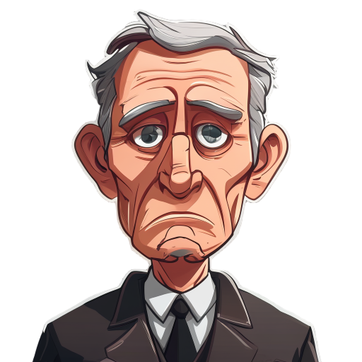 imagem de um humano da cintura para cima, no estilo do papers please, focando os detalhes no rosto, dando uma aparencia de tristesa e pesar alem de marcas de expreçao de alguem mais velho de 50 anos