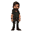 personagem em pixel art (32x32px) inspirado no protagonista de the last of us. visual pós-apocalíptico, barba, mochila, roupas gastas. estilo detalhado, cores sóbrias, fundo transparente.  