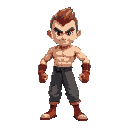 personagem lutador de mma desenhado no estilo boneco de palito 