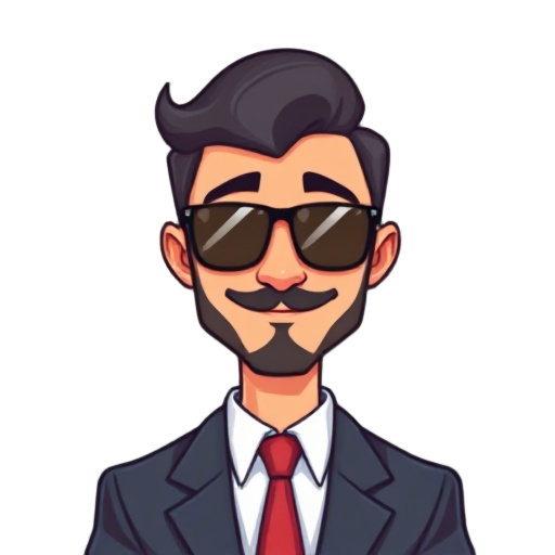 businessman with sun glasses in 8 bit style
