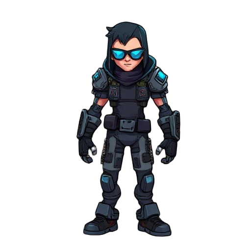 cyberpunk character, tall, left metal arm