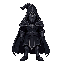 a dark mage wearing knight's armour