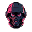 cyberpunk soldier, comic, neon, colorful, shadow face, bright eyes