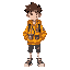 male kid, 10–12, messy hair, bright hoodie, sneakers, token pouch, mischievous grin. arcade patches on backpack, ticket stubs in pocket.