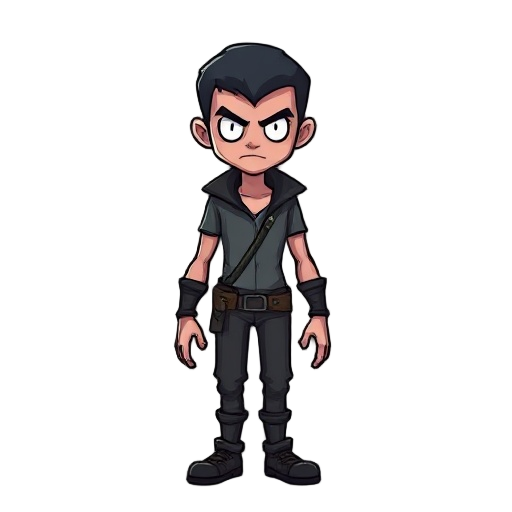 simple character with no weapons. inspire from a game called vampire survivors