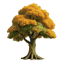 realistischer baum mit farbe