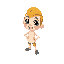 bright cartoon character in isometric style, with chibi-like proportions — big head, expressive eyes, and small body. clean lines, colorful cartoon palette, slightly stylized for mobile games. the character stands in a dynamic pose with a confident smile.