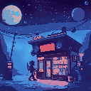 sci-fi background shop