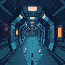 sci-fi background corridor