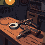 wrench and gun on the table