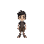 um personagem fictício pixelado e meio cartoonesco
