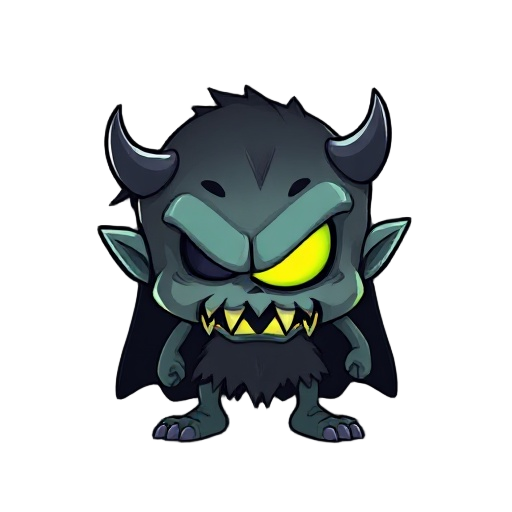 cria um mostro com um  olho   meio humano meio caveira que sera um inimigodo meujogo boss bem forte