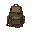 backpack in post-apocalyptic style. very simple blocky shape
